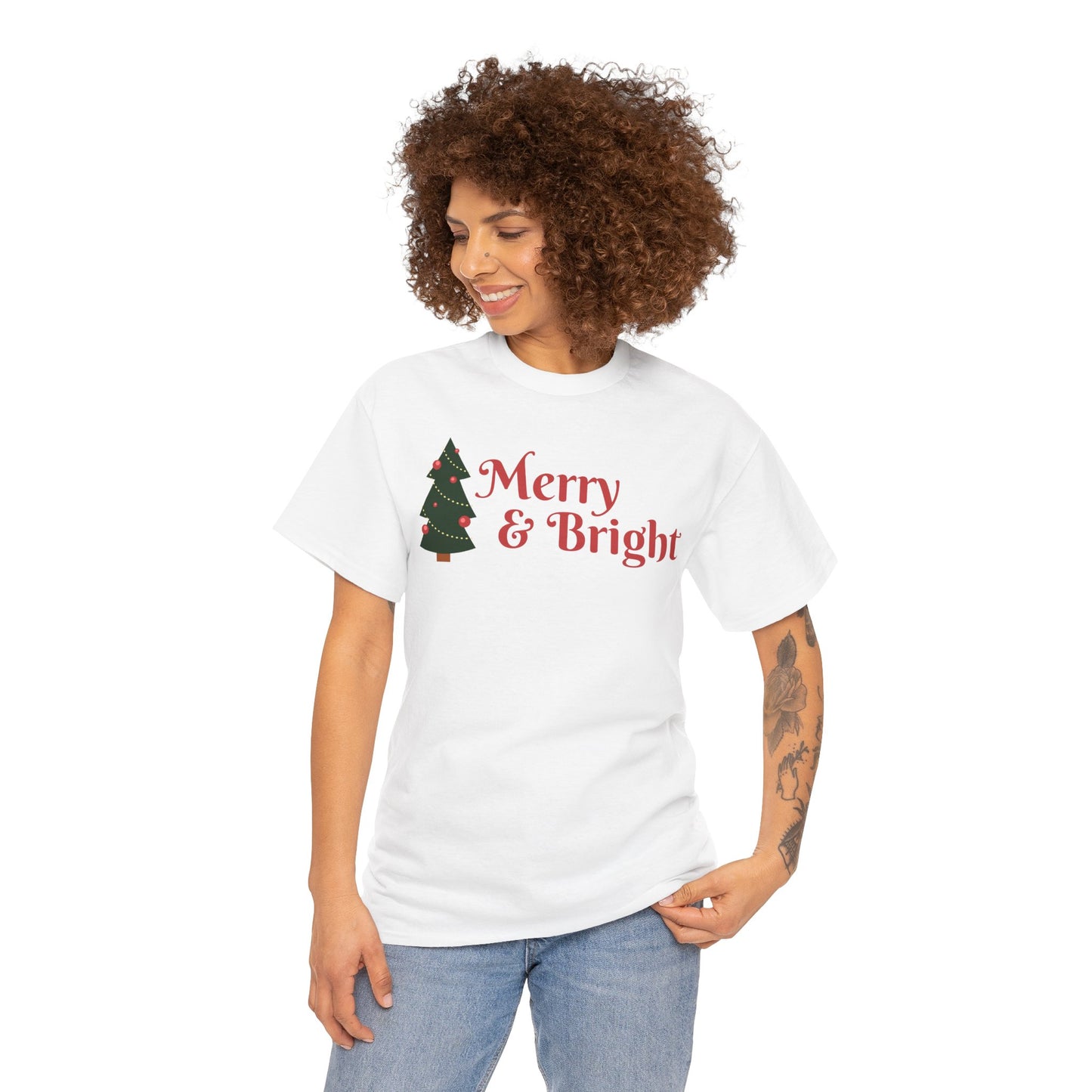 Christmas Unisex Tee - Merry and Bright Holiday Shirt