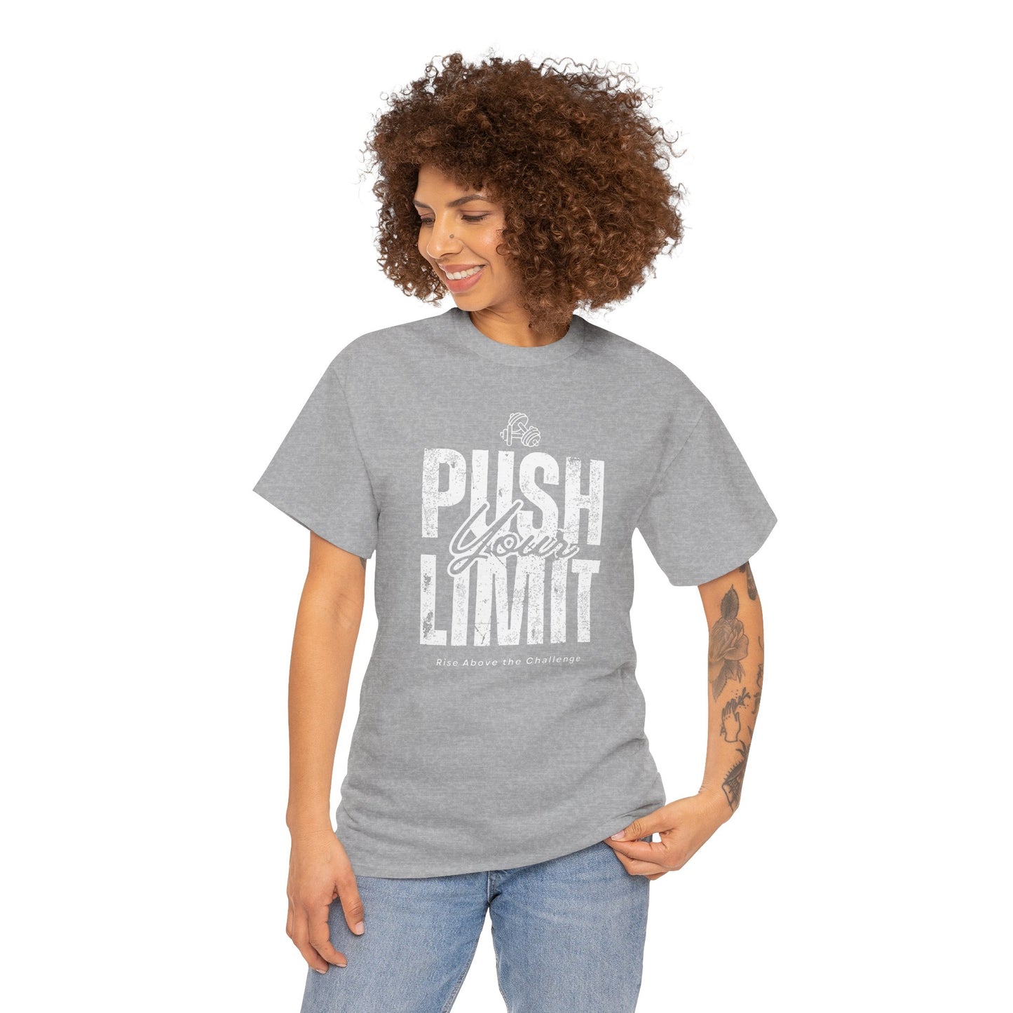 Motivational Tee - Push Your Limits - Wht