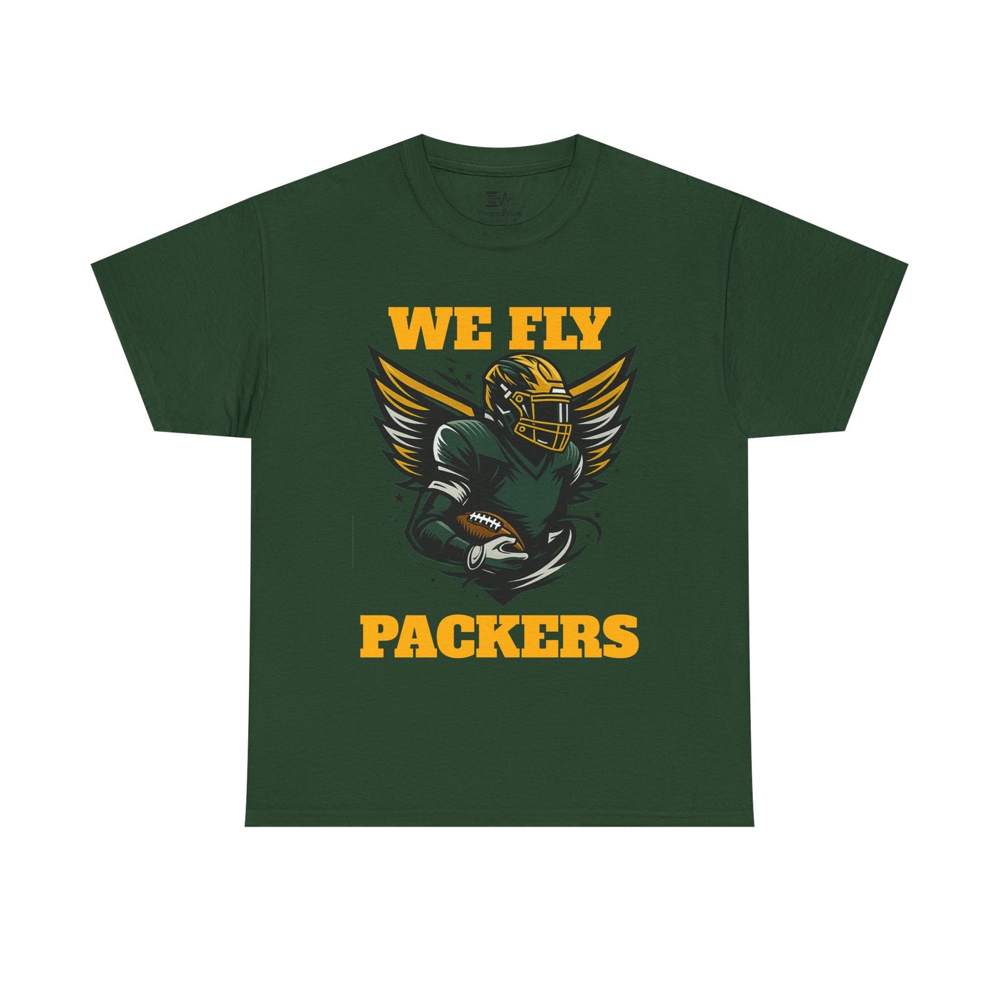 We Fly High Green Bay Packers Unisex Heavy Cotton Shirt NFL Football Fans Gift Tee