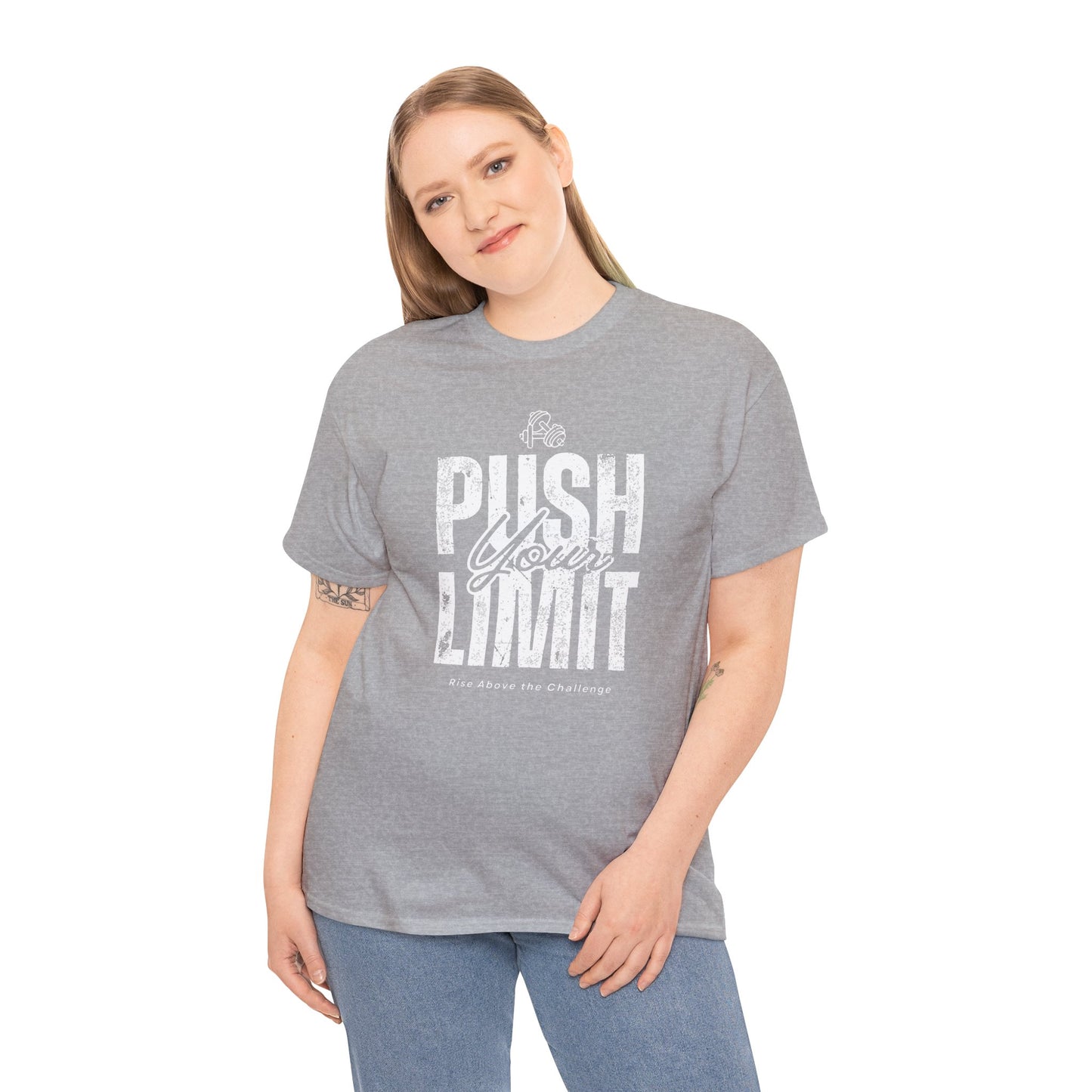 Motivational Tee - Push Your Limits - Wht