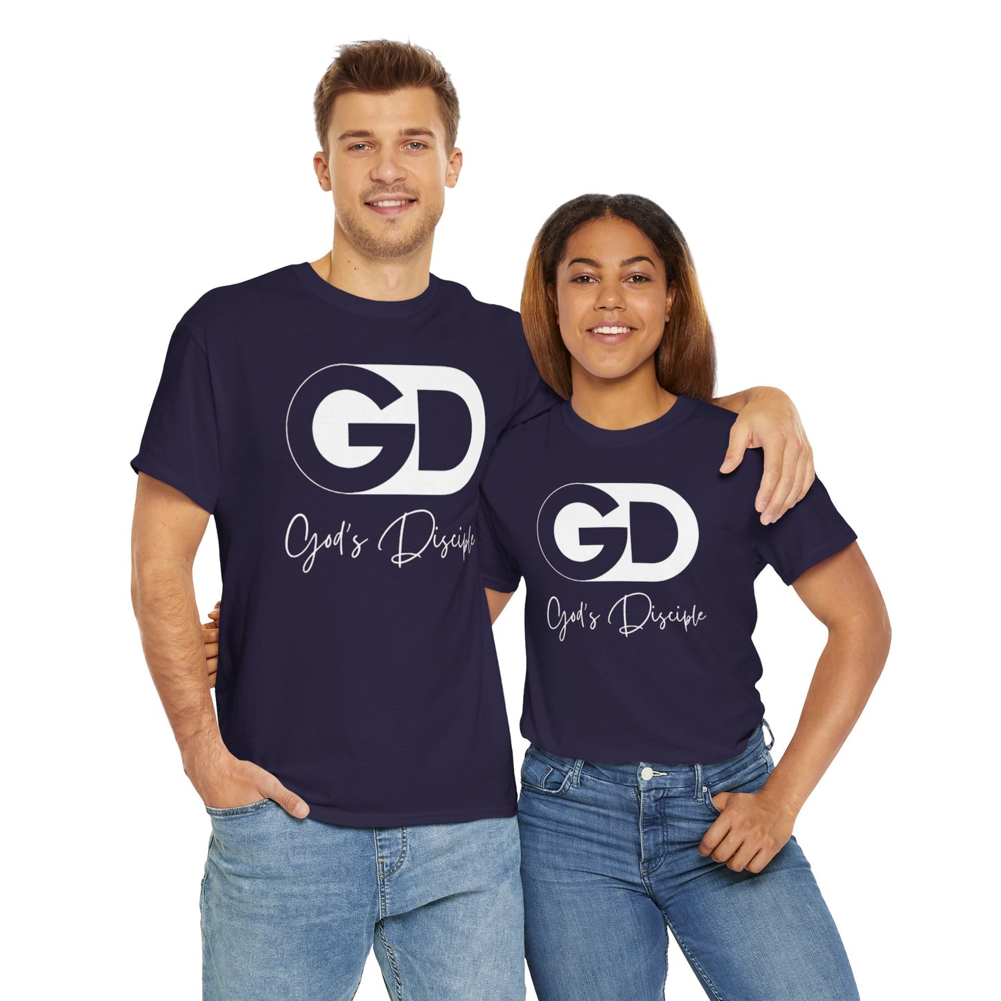 God's Disciple White Text Tee