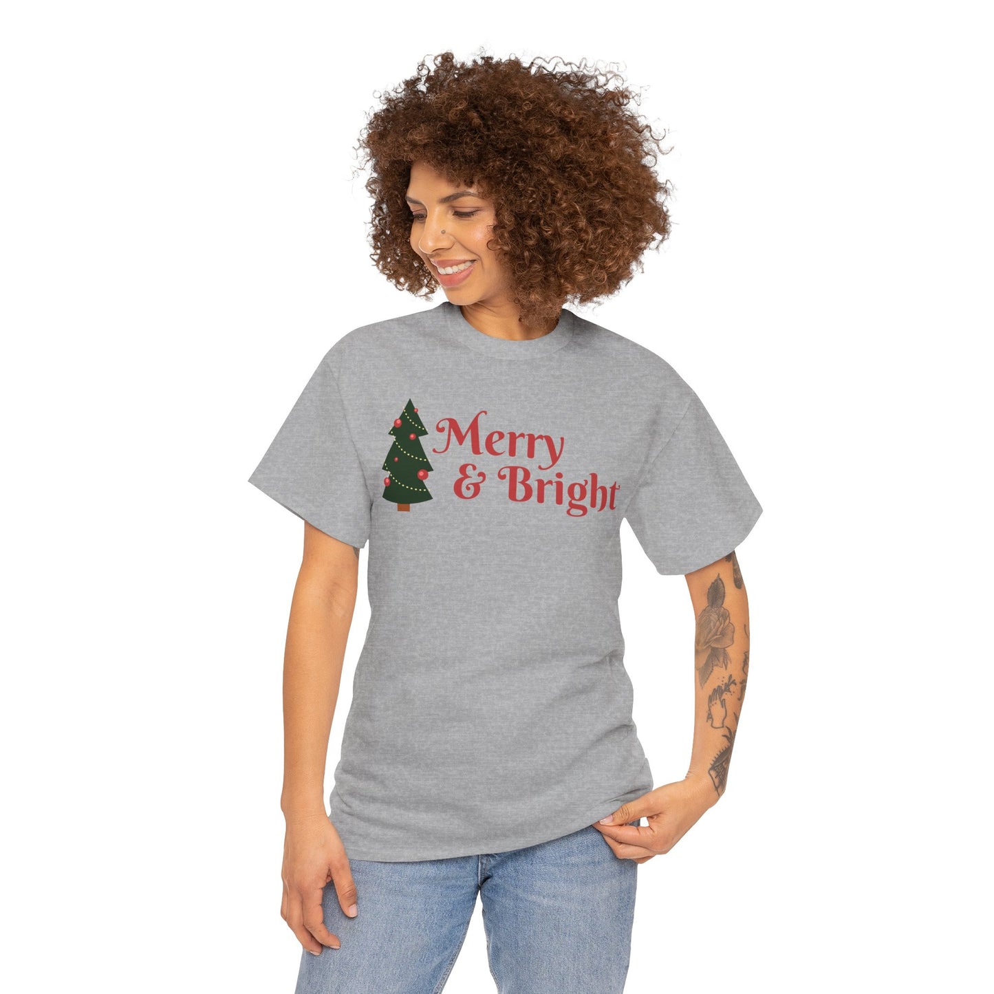 Christmas Unisex Tee - Merry and Bright Holiday Shirt