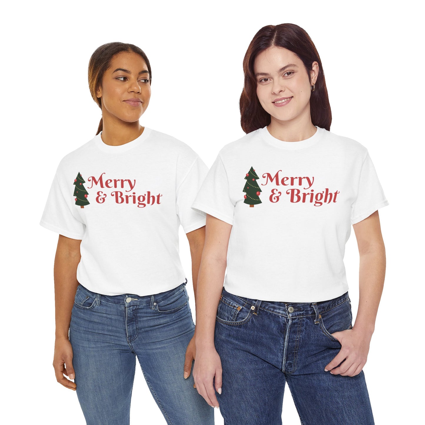 Christmas Unisex Tee - Merry and Bright Holiday Shirt