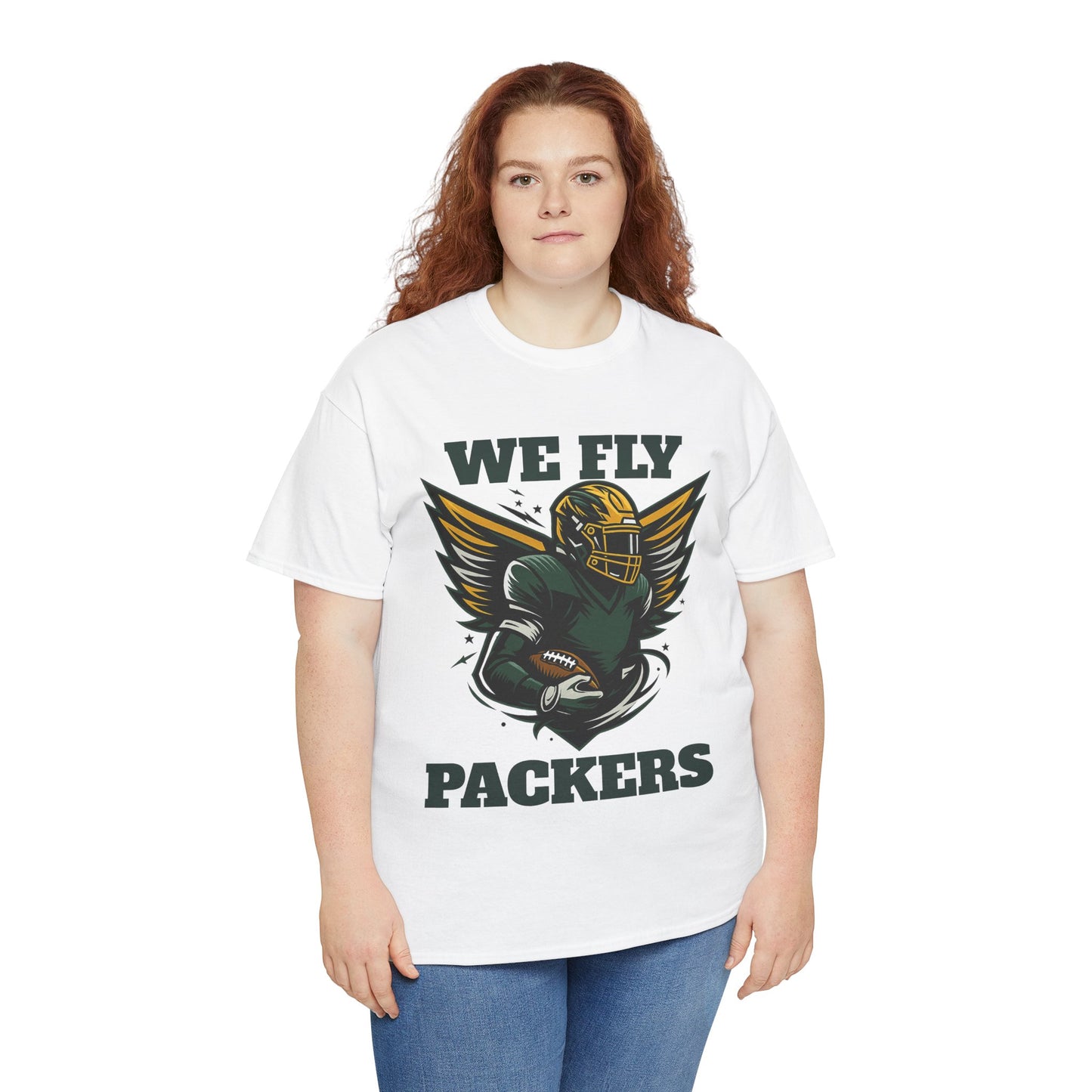 We Fly High Green Bay Packers Unisex Heavy Cotton Shirt NFL Football Fans Gift Tee