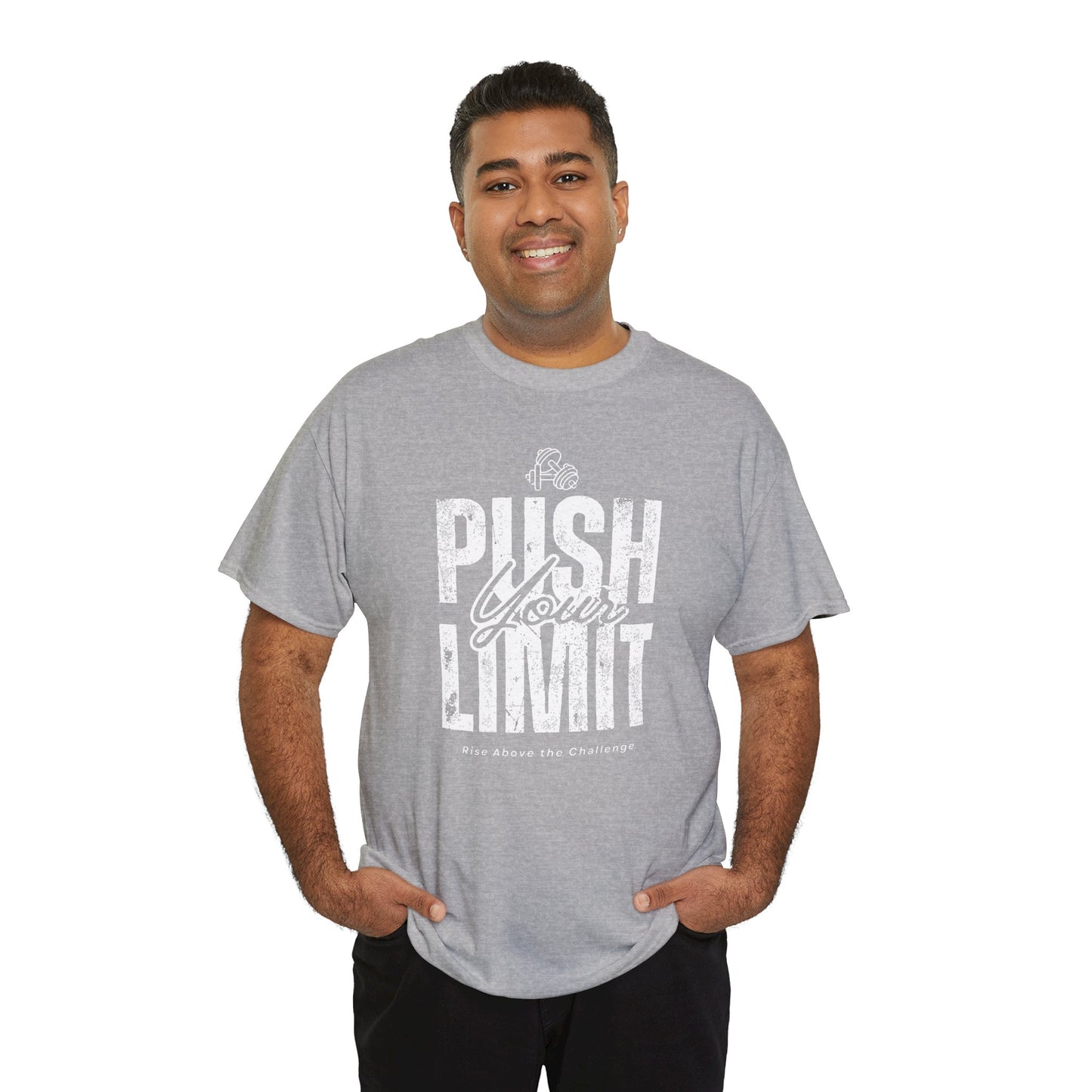 Motivational Tee - Push Your Limits - Wht