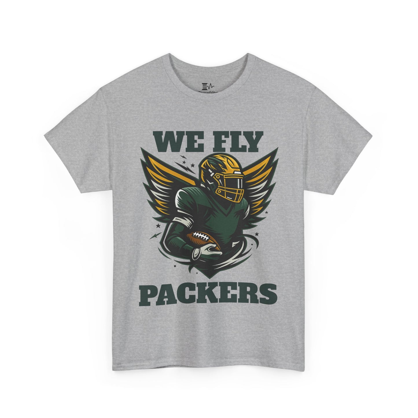 We Fly High Green Bay Packers Unisex Heavy Cotton Shirt NFL Football Fans Gift Tee