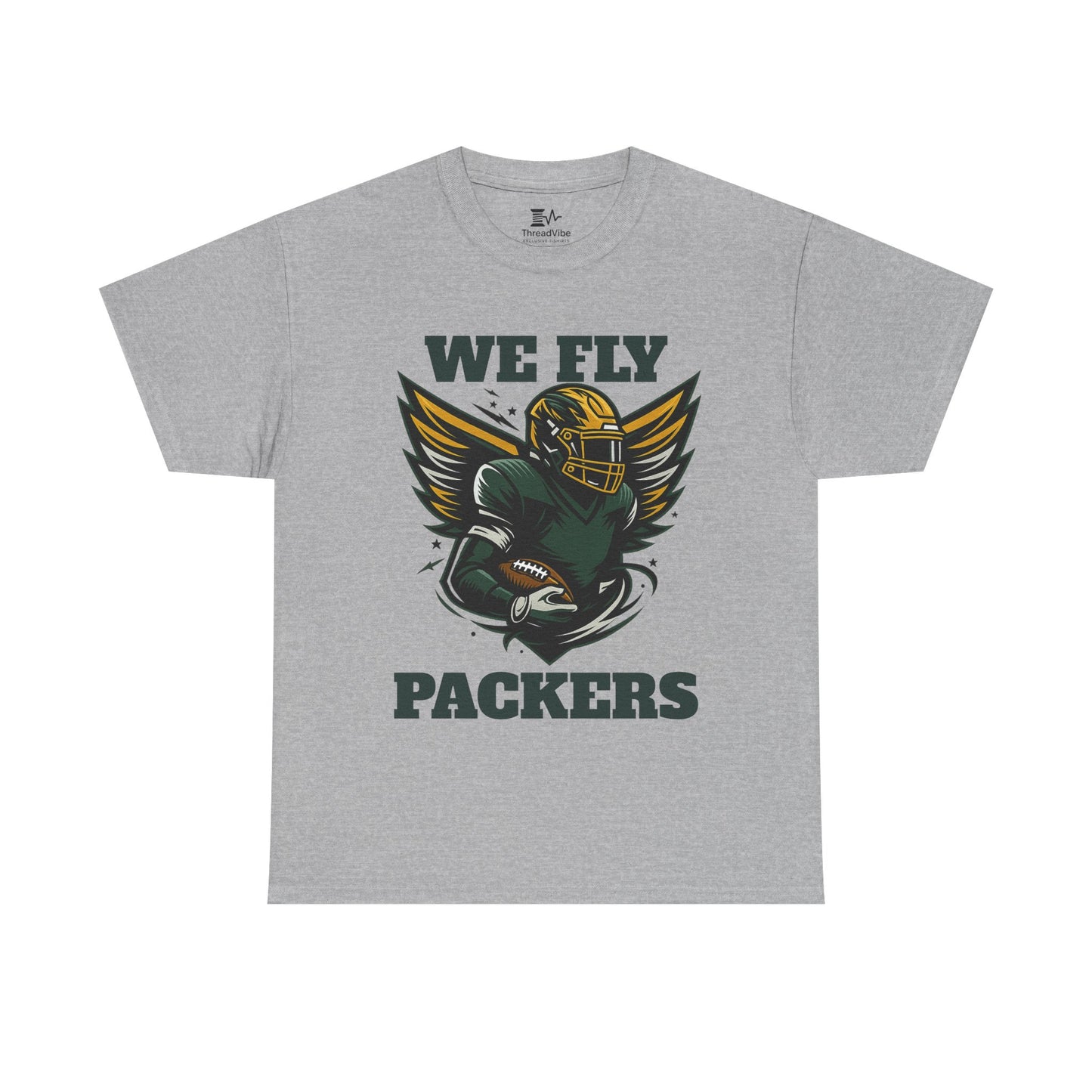 We Fly High Green Bay Packers Unisex Heavy Cotton Shirt NFL Football Fans Gift Tee