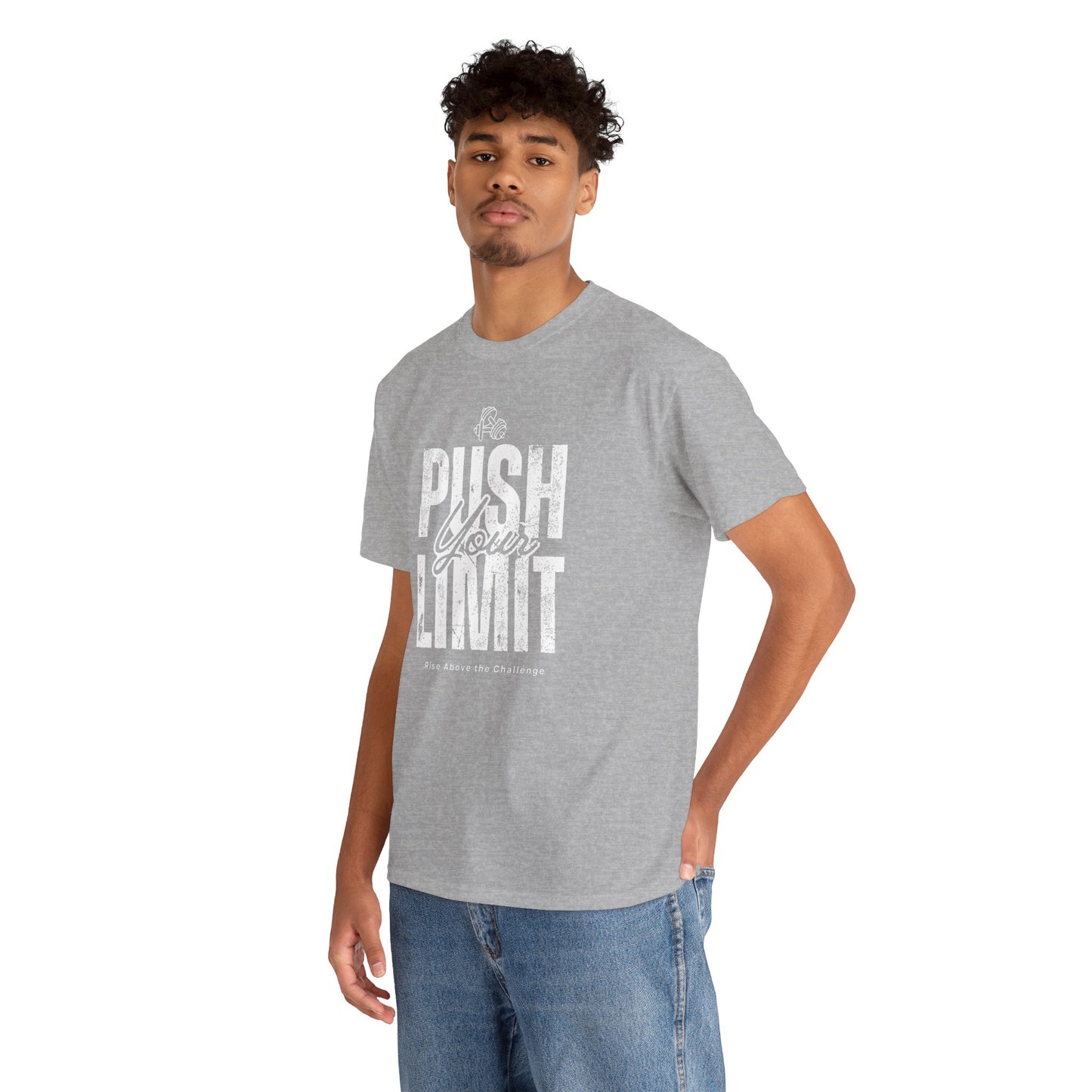 Motivational Tee - Push Your Limits - Wht