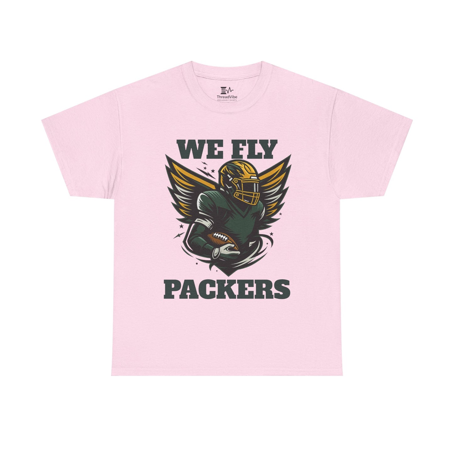 We Fly High Green Bay Packers Unisex Heavy Cotton Shirt NFL Football Fans Gift Tee