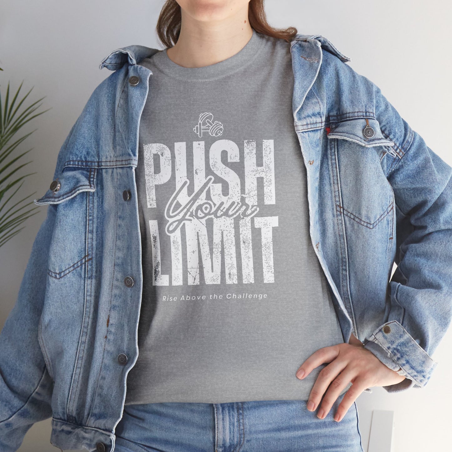 Motivational Tee - Push Your Limits - Wht
