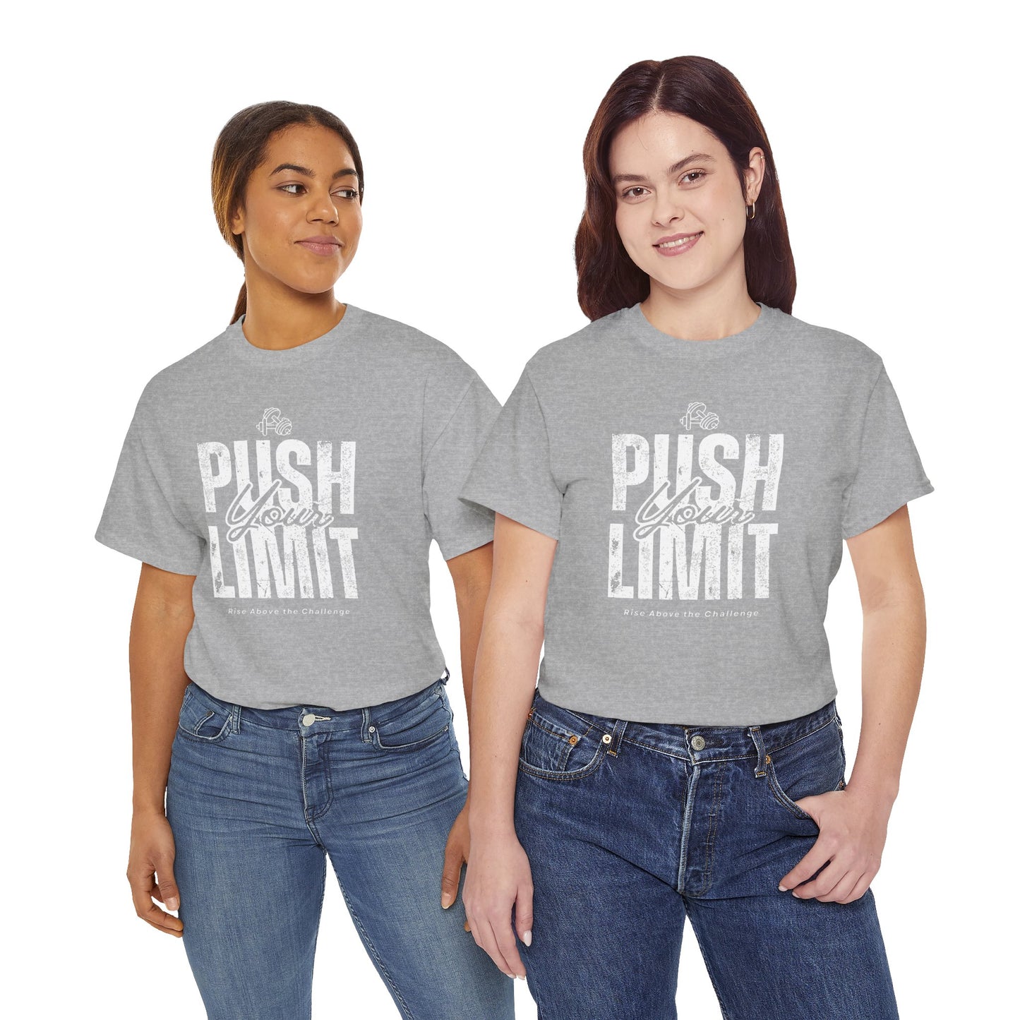Motivational Tee - Push Your Limits - Wht